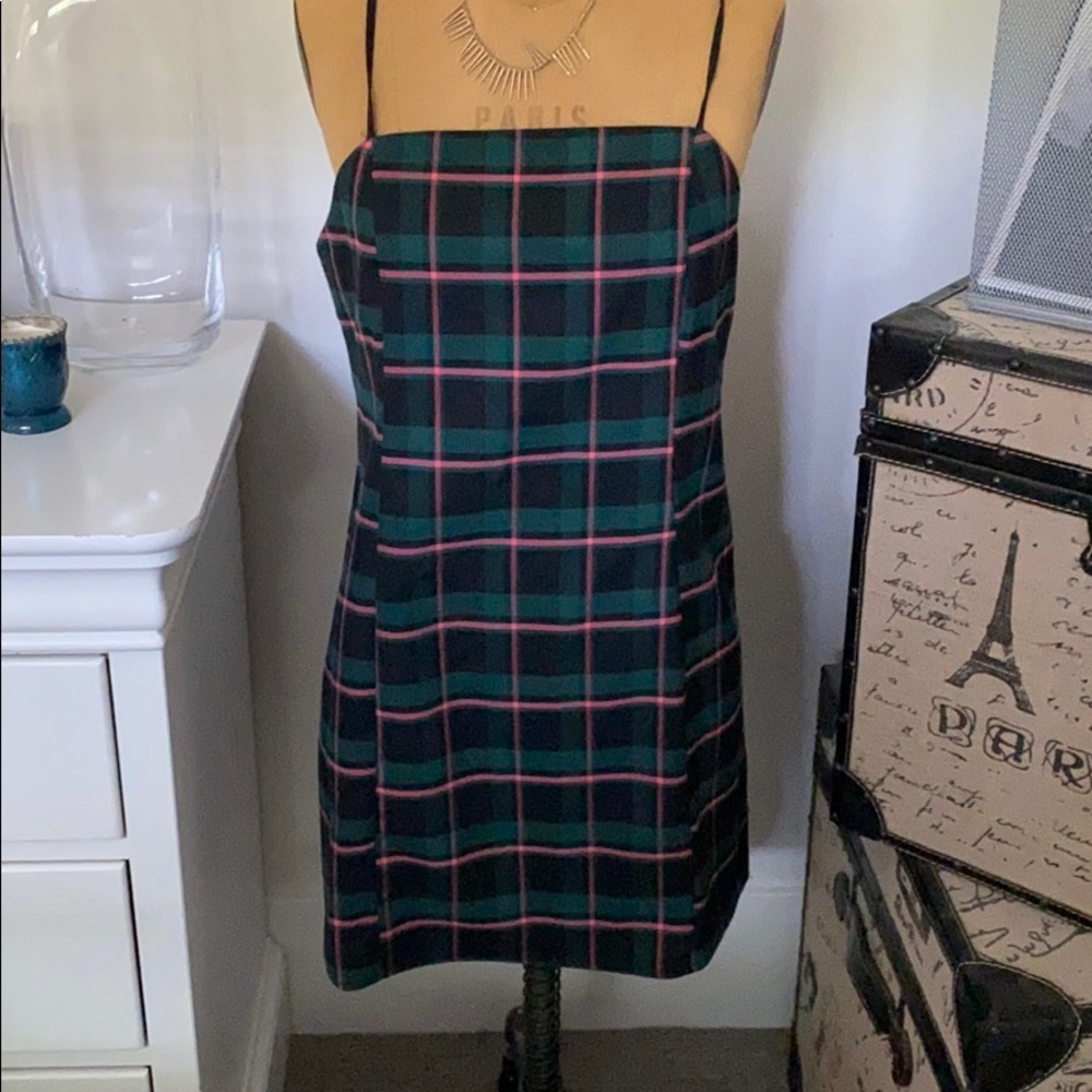 UO plaid shift dress